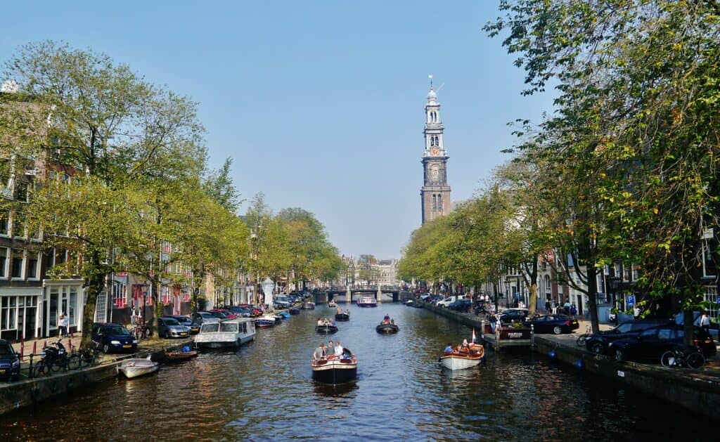 Amsterdam Prinsengracht en Westerkerk