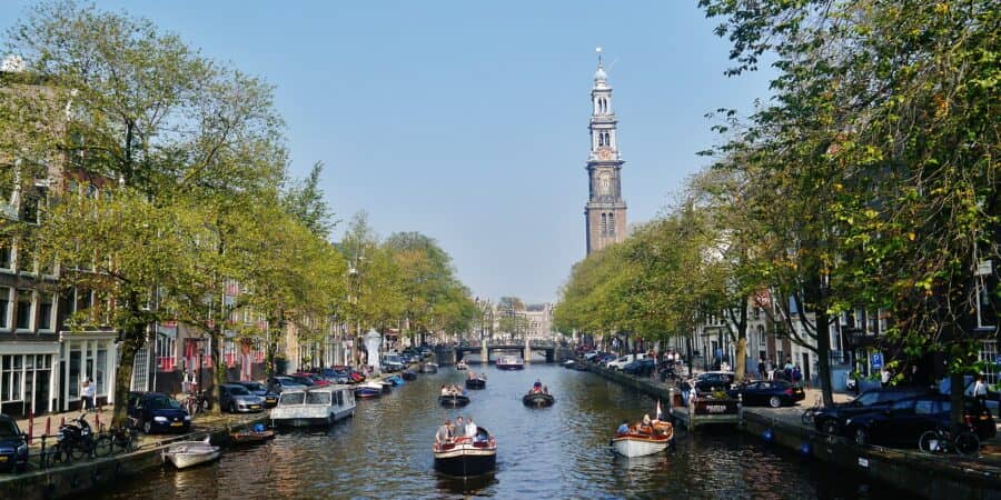 Amsterdam Prinsengracht en Westerkerk