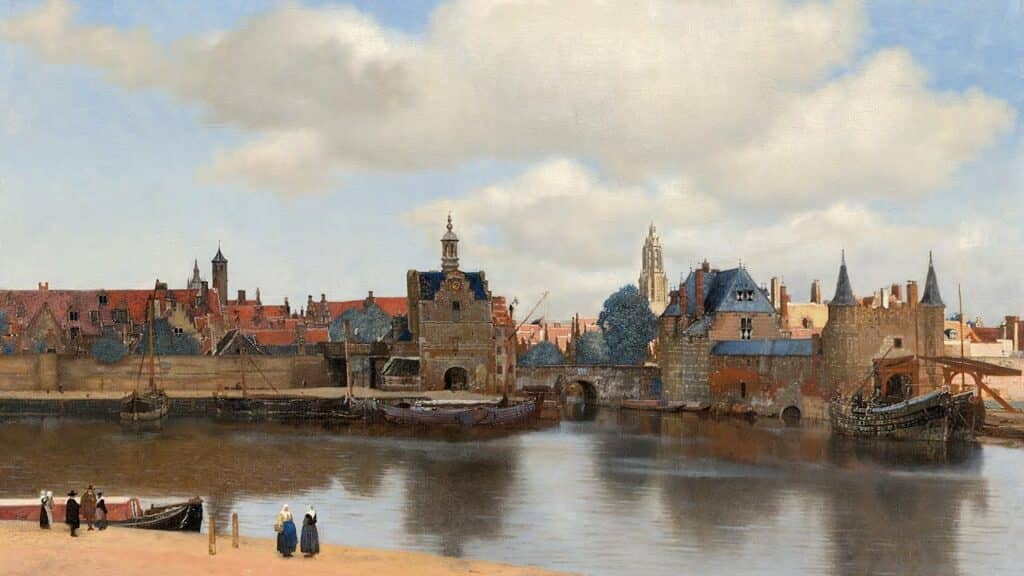 Zicht op Delft van Vermeer