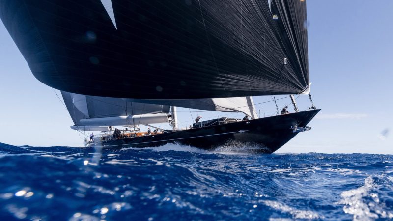 Aquarius sailing at the St. Barth's Bucket.
