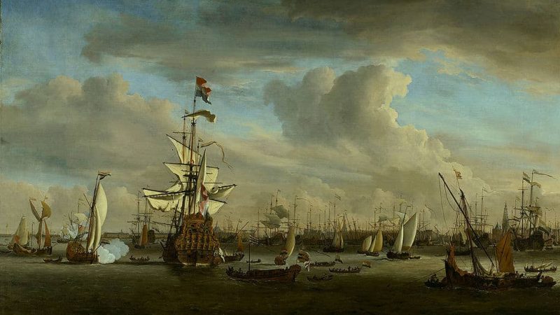 De Gouden Leeuw op het IJ voor Amsterdam - Willem van de Velde