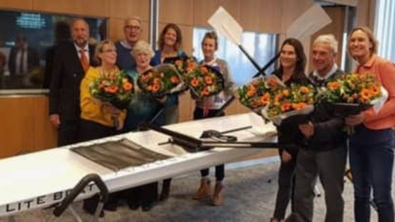 De Muidense ploeg met de gewonnen LiteRace 1X van LiteBoat